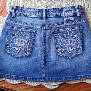15/$25 Ladies denim mini skirt